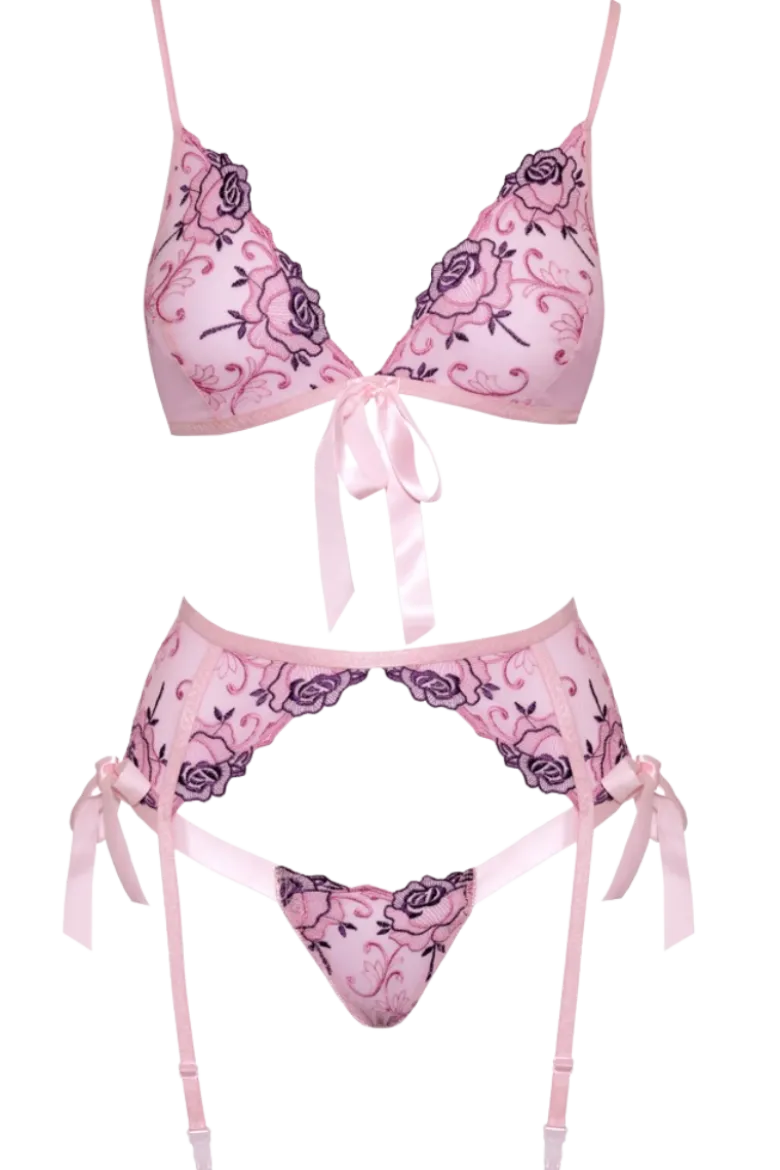 Verspieltes Dessous Set - 3tlg.
