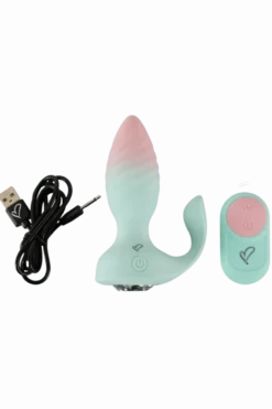 Vibro-Analplug pastell mit Fernbedienung