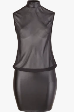 Wetlook-Chiffon-Kleid Plus Size